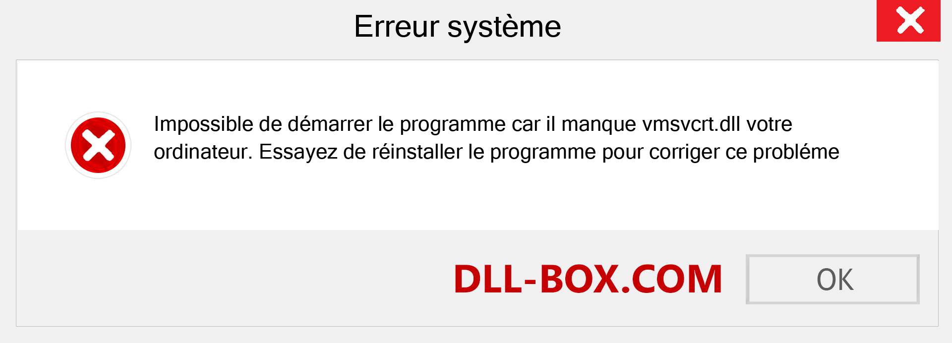 Le fichier vmsvcrt.dll est manquant ?. Télécharger pour Windows 7, 8, 10 - Correction de l'erreur manquante vmsvcrt dll sur Windows, photos, images